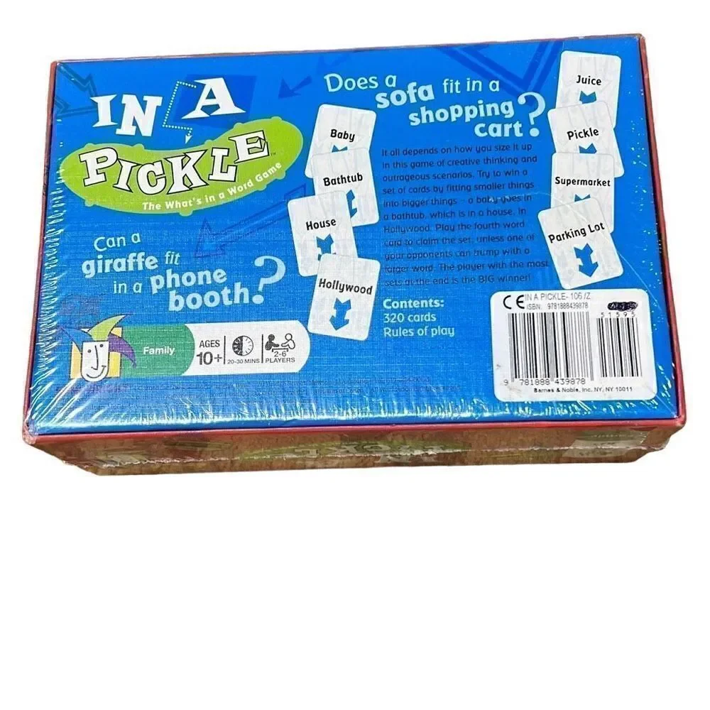 Gamewright U.S. In A Pickle Family 2-4 Play Age 10+ Word Card Game One Size